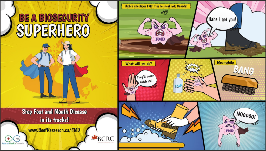 Be a Biosecurity Super Hero -- stop Foot and Mouth Disease in its tracks! 